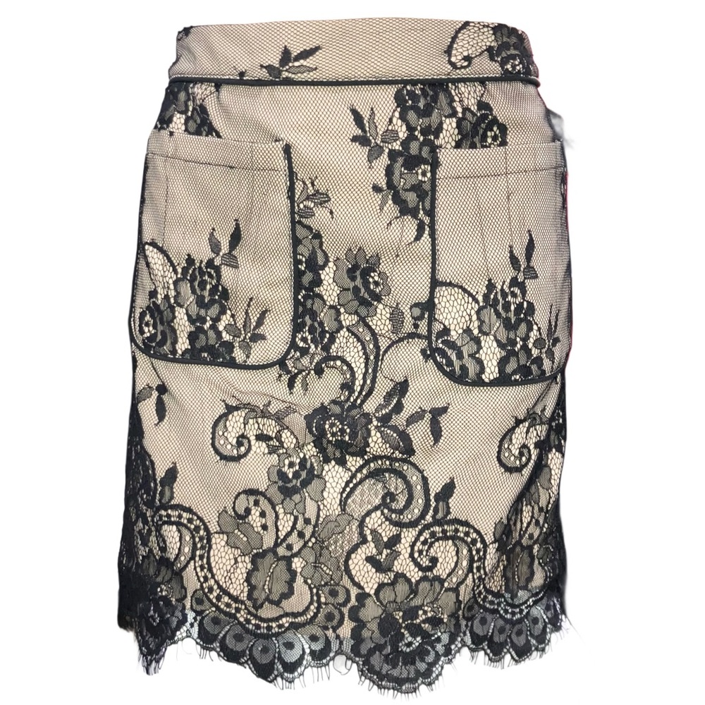Abercrombie & Fitch Black Lace Mini Skirt Elegant Chic Y2K Goth Woman’s Size 00 - Picture 4 of 7